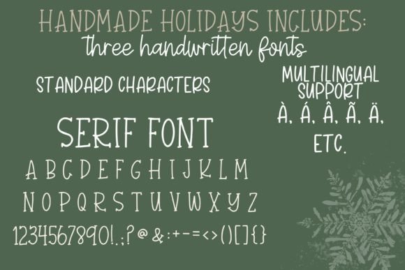 Handmade Holidays Trio Font Poster 4