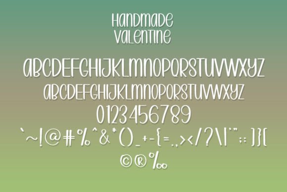 Handmade Valentine Font Poster 4