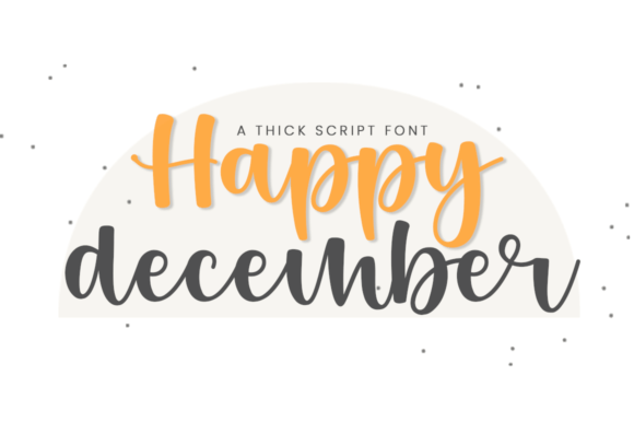 Happy December Font Poster 1
