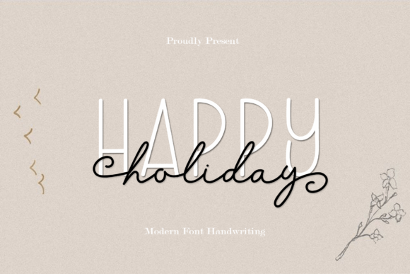 Happy Holiday Font Poster 1