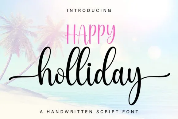 Happy Holliday Font Happy Holliday Font Poster 1