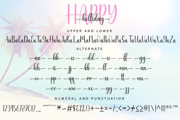 Happy Holliday Font Poster 7