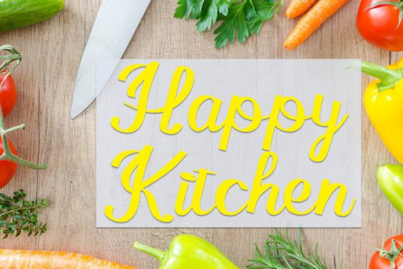 Happy Kitchen Font Poster 1