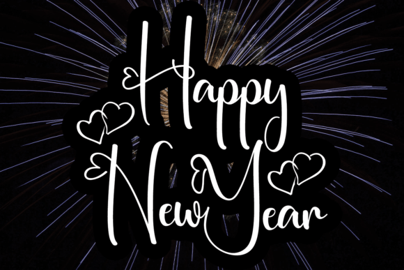 Happy New Year Font Poster 1