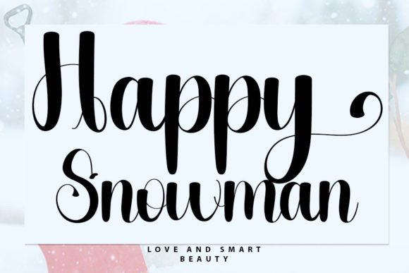 Happy Snowman Font Poster 1