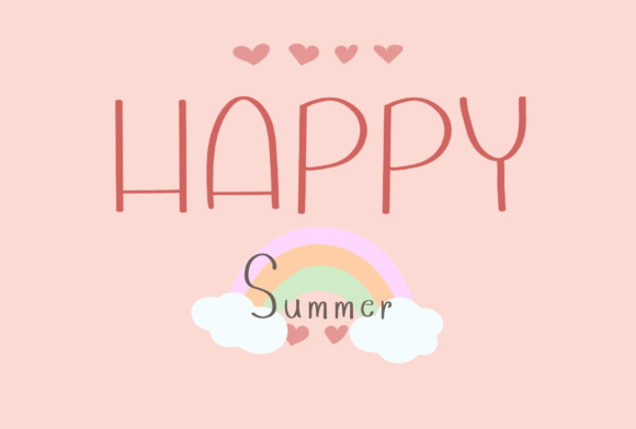 Happy Summer Font Poster 1