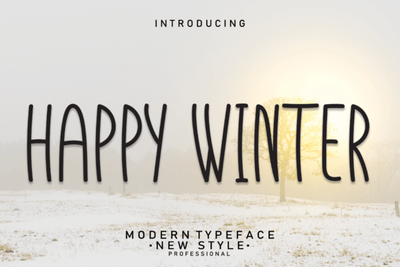 Happy Winter Font Poster 1