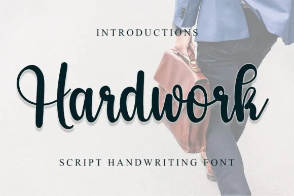 Hardwork Font Hardwork Font Poster 1