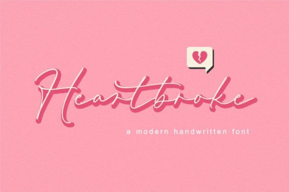 Heartbroke Font Poster 1