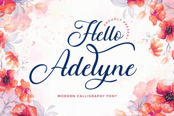 Hello Adelyne Font Poster 1