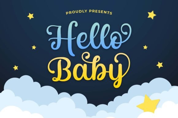 Hello Baby Font Poster 1