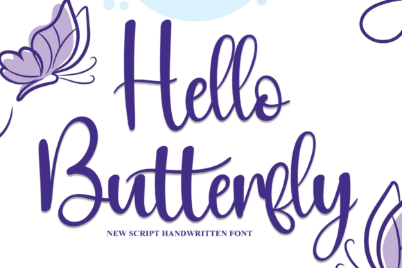 Hello Butterfly Font Poster 1