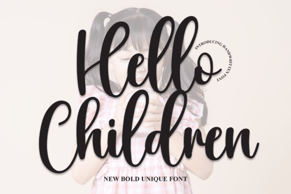 Hello Children Font Hello Children Font Poster 1