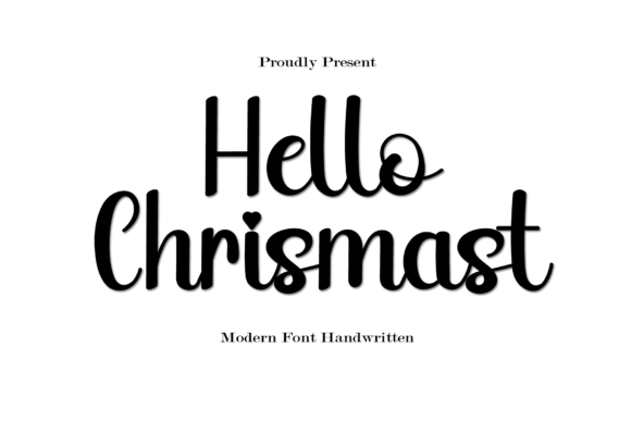 Hello Chrismast Font Poster 1