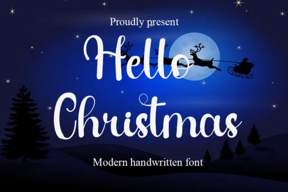 Hello Christmas Font Hello Christmas Font Poster 1