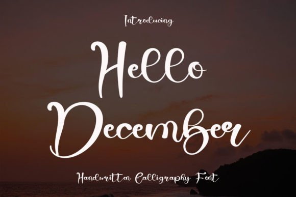 Hello December Font Poster 1