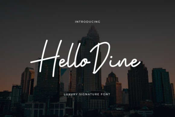 Hello Dine Font Poster 1