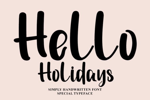Hello Holidays Font Poster 1