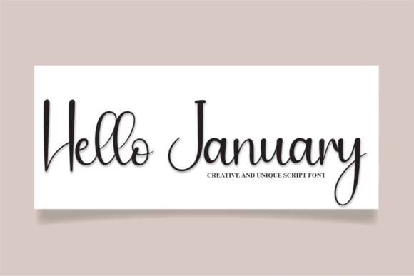 Hello January Font Poster 1