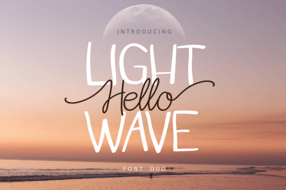 Hello Light Wave Duo Font