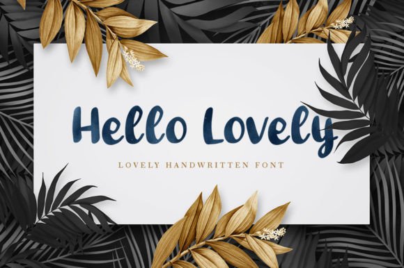 Hello Lovely Font Poster 1