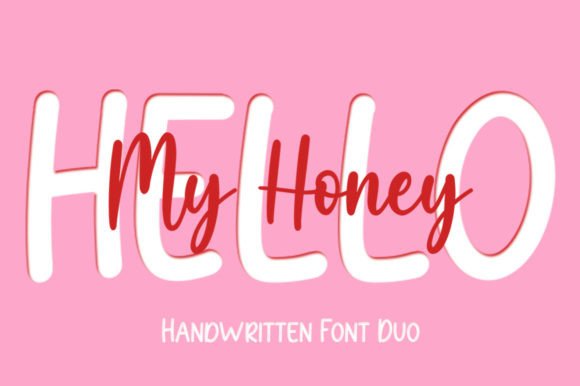 Hello My Honey Duo Font Poster 1