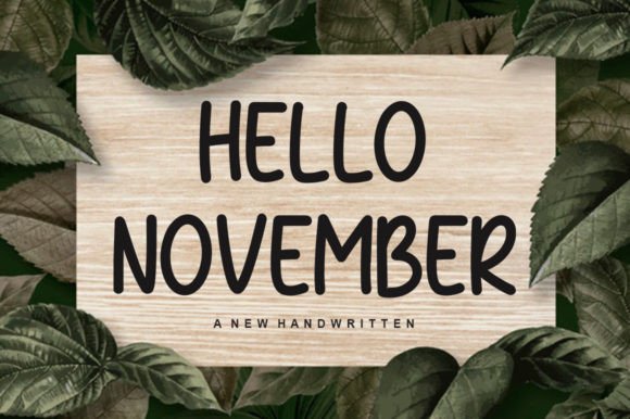 Hello November Font Poster 1