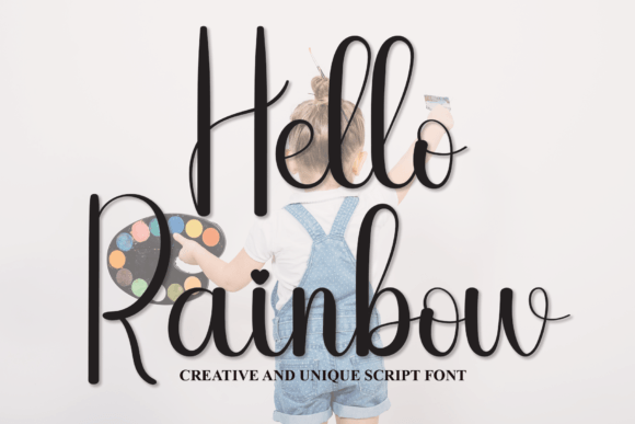 Hello Rainbow Font Poster 1