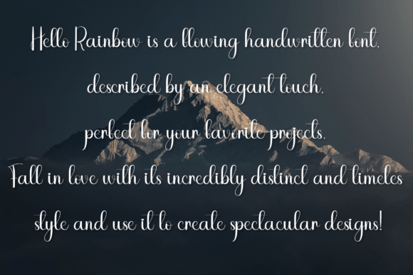 Hello Rainbow Font Poster 5