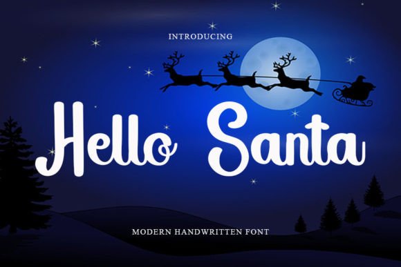 Hello Santa Font Poster 1