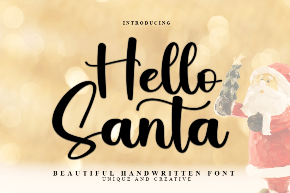 Hello Santa Font Poster 1