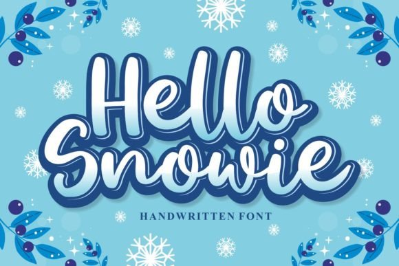 Hello Snowie Font Poster 1