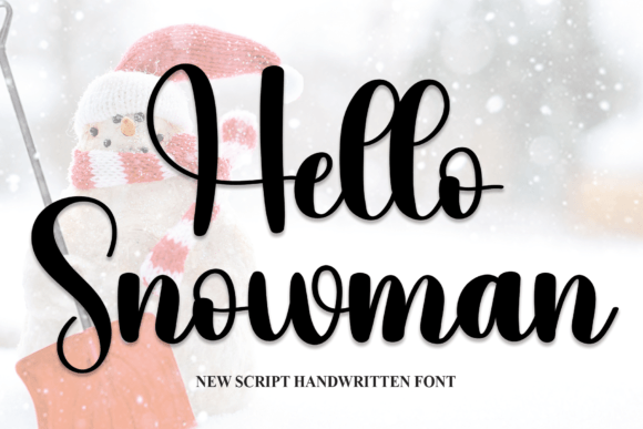 Hello Snowman Font Poster 1