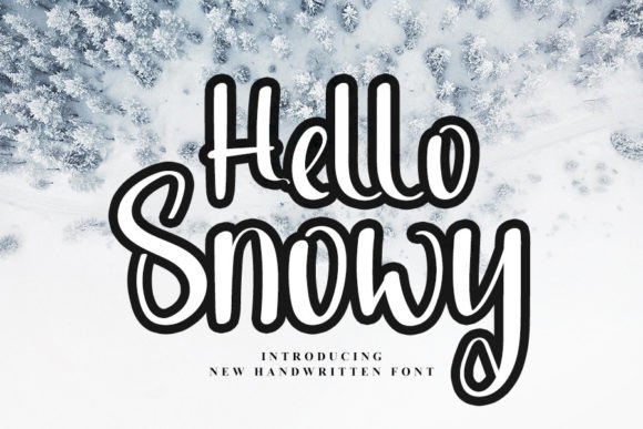 Hello Snowy Font Poster 1