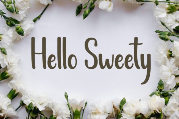 Hello Sweety Font Poster 1