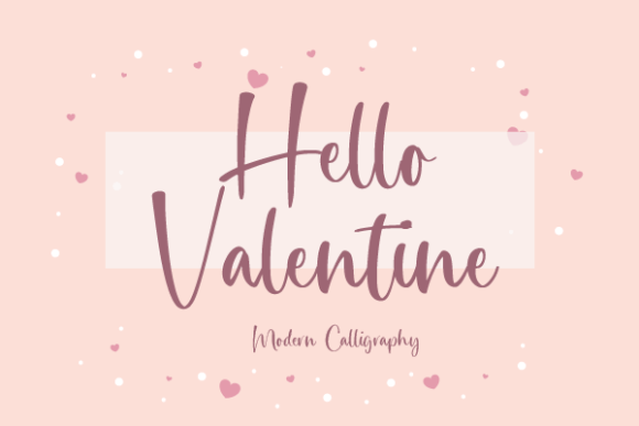 Hello Valentine Font Poster 1