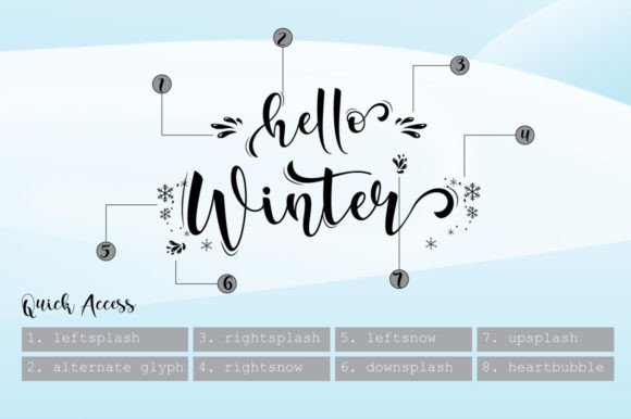Hello Winter Font Poster 2