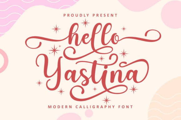 Hello Yustina Script Font Poster 1