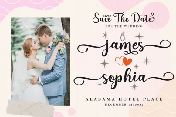Hello Yustina Script Font Poster 3