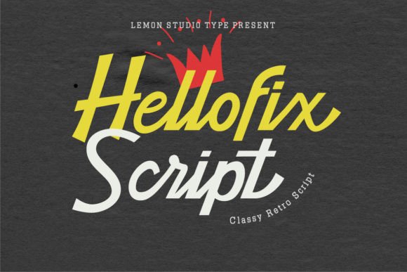 Hellofix Script Font Poster 1