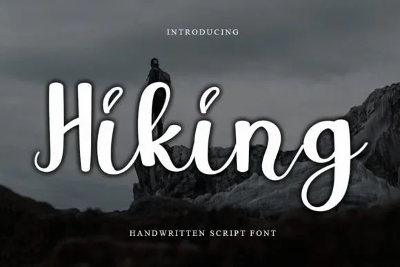 Hiking Font Hiking Font Poster 1