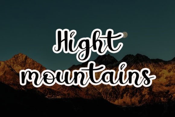 Hiking Font Poster 2