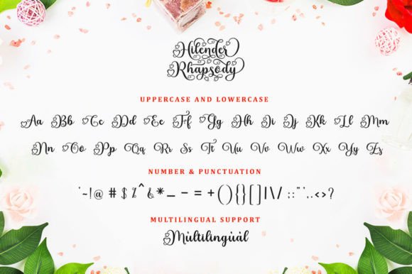 Hilender Rhapsody Font Poster 7