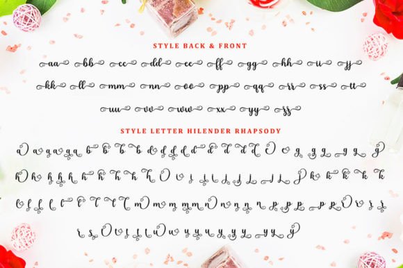 Hilender Rhapsody Font Poster 8