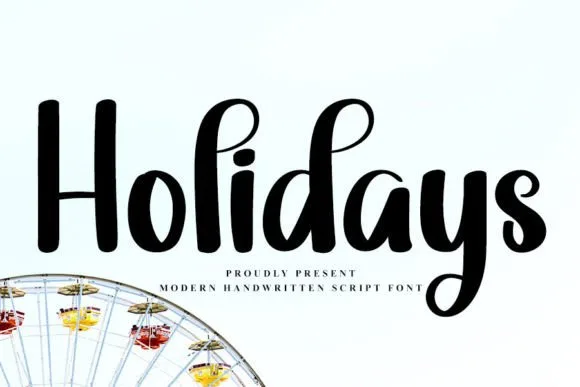 Holidays Font Holidays Font Poster 1