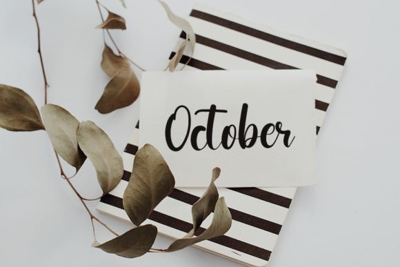 Holla October Font Poster 2
