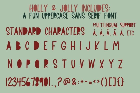 Holly and Jolly Font Poster 5