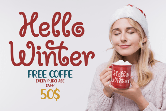 Holly Santa Font Poster 4