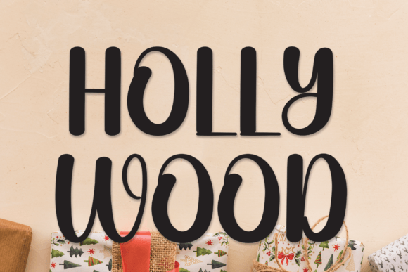 Holly Wood Font Poster 1