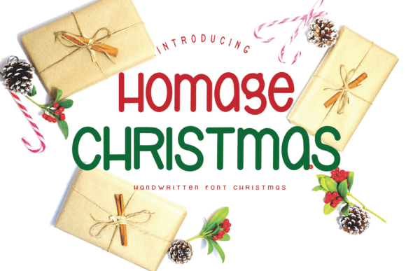 Homage Christmas Font Poster 1